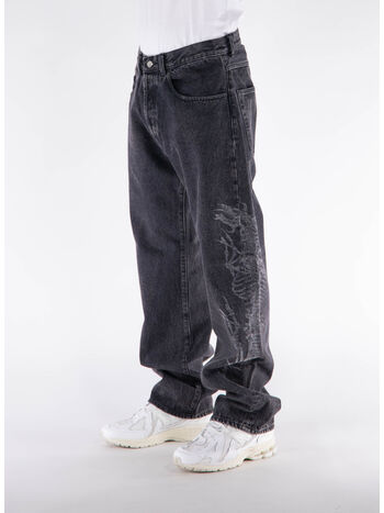 JEANS LASER DRAGON BATTEN, BLK BLACK, small