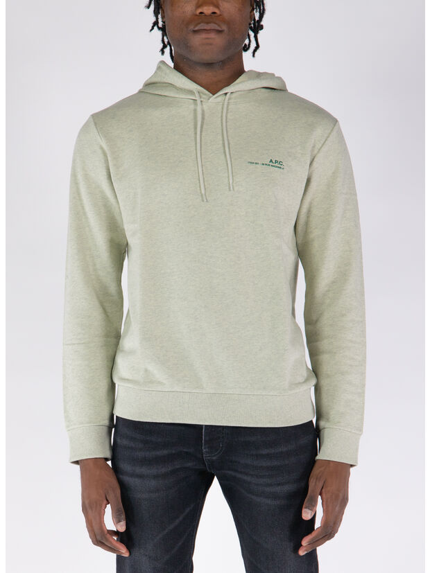 FELPA HOODIE ITEM OVERDYE, PKC VERT PALE CHINE, large