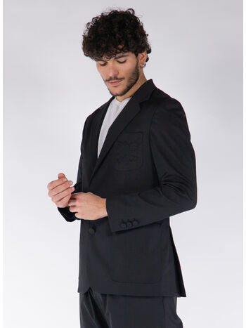 GIACCA BLAZER MONOGRAM, 1010 BLACK BLACK, small