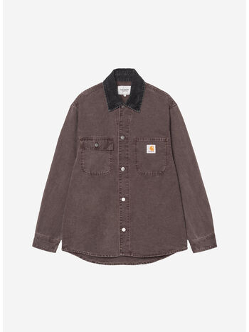 GIACCA MITCH SHIRT, 3AN0J PALISANDER/BLACK DUSKY CANVAS, small