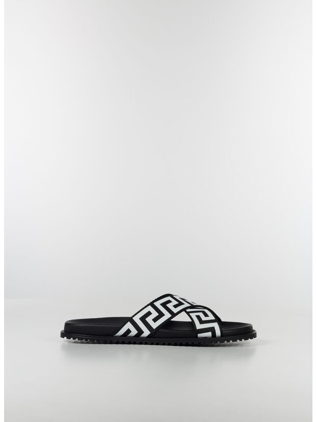 SANDALI GRECA, 2B020 NERO BIANCO, large