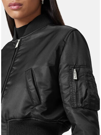 GIACCA BOMBER CORTA, 1B000 BLACK, small
