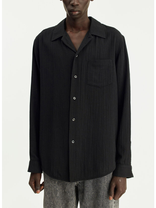 CAMICIA LEO, BLACK, large