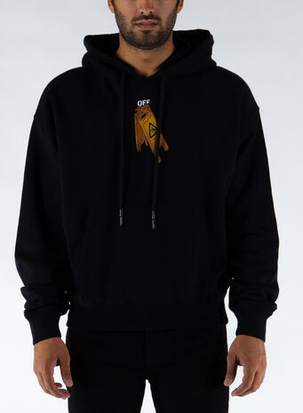 FELPA PASCAL SKELETON OVER HOODIE, 1010BLACK/BLACK, small