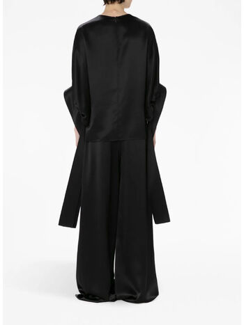 TOP CON MANICHE OVERSIZE, 999 BLACK, small