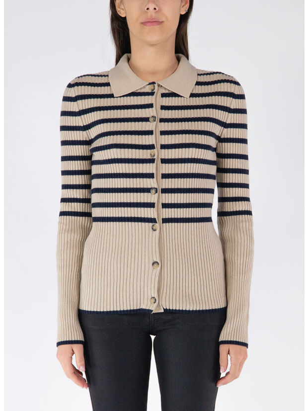 CARDIGAN MALLORY, TAS DARK NAVY/ECRU, large