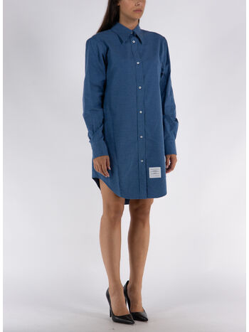 ABITO THIGH LENGTH EASY FIT POINT COLLAR, 440 DEEP BLUE, small