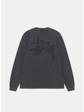 MAGLIONE GIROCOLLO RAGLAN BASIC THERMAL, 0034 WASHEDBLACK, small