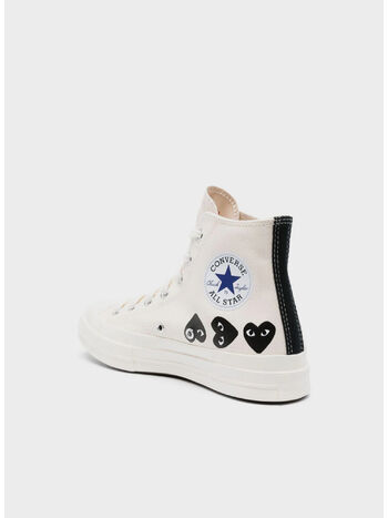 SCARPA MULTI HEART CHUCK TAYLOR 70 HIGH UNISEX, WHITE, small