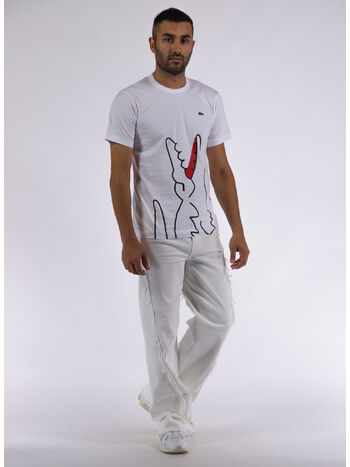T-SHIRT KNIT X LACOSTE, WHITE, small