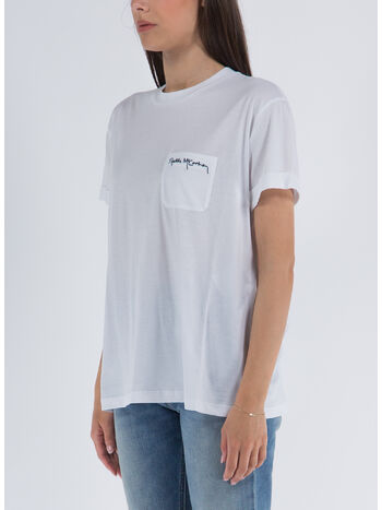 T-SHIRT LOVE HEART SMC EMBROIDERY TEE, 9000 PUREWHITE, small
