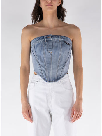 CORSETTO IN DEMIN, BLUE, small