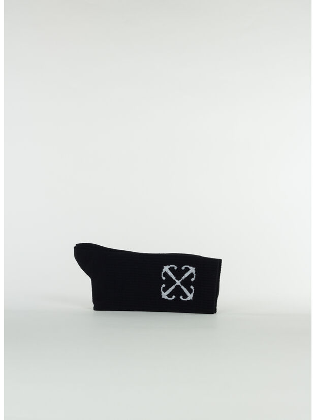 CALZINI ARROW MID, 1001 BLACK WHITE, large