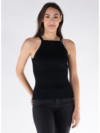 TOP BUCKLE RIB KNIT, 9999 BLACK, small
