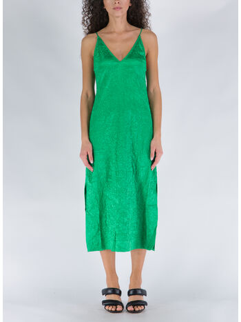 ABITO CRINKLED SATIN SLIP, 767 BRIGHT GREEN, small
