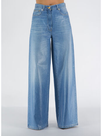 JEANS IN DENIM LAMINATO, 1D030 BLU MEDIO, small