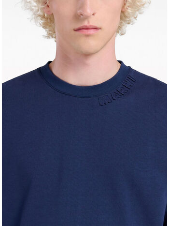 T-SHIRT OVERSIZE IN COTONE BIOLOGICO, 00B94 BLUMARINE, small
