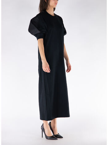 ABITO NYLON TWILL X COTTON JERSEY, 001 BLACK, small