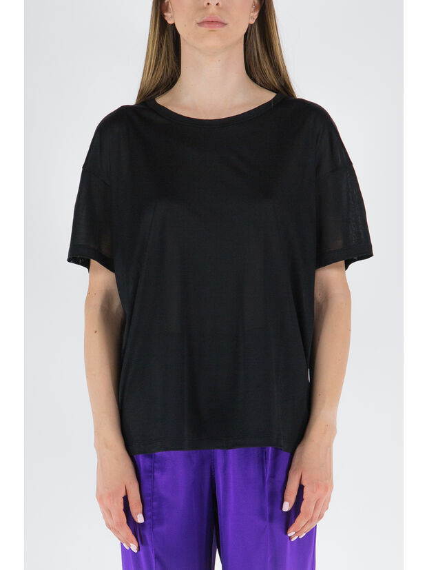 T-SHIRT SILK JERSEY, LB999 BLACK, large
