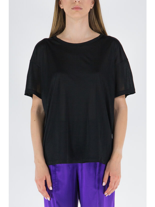 T-SHIRT SILK JERSEY, LB999 BLACK, large