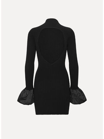 ABITO KNIT MINI CUTOUT, 100 BLACK, small