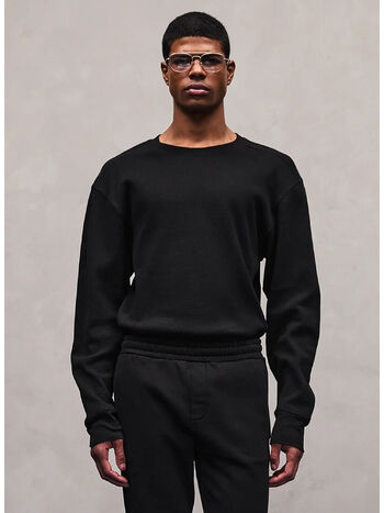 FELPA THERMAL LONG SLEEVE UNISEX, 0015 BLACK, small