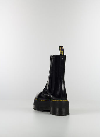 STIVALETTI CHELSEA DI PELLE CON PLATFORM 2976 MAX, BLACK, small