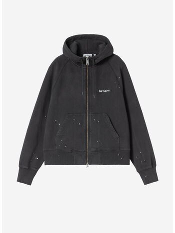 FELPA HOODED PAINTER JACKET, 89EJ Black, destroy wash, splatter, small