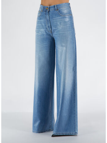 JEANS IN DENIM LAMINATO, 1D030 BLU MEDIO, small