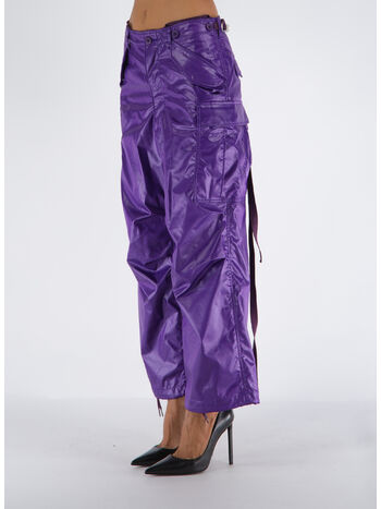 PANTALONE SATIN CARGO, 3 VIOLA, small