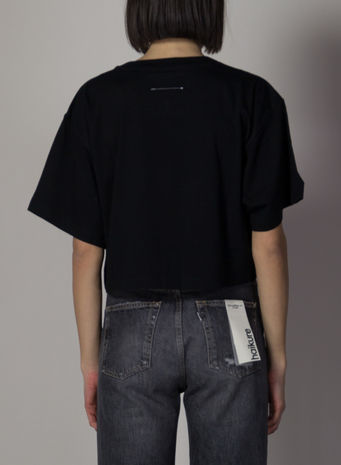 T-SHIRT MM6 CROPPED, 900BLACK, small