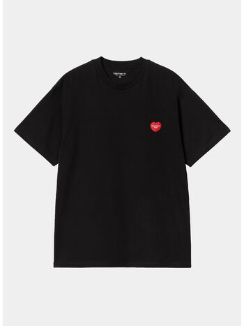 T-SHIRT S/S HEART II HARTT, 89XX BLACK, small