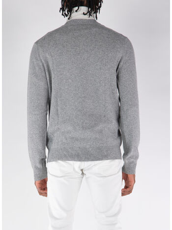 CARDIGAN LOGO, LIGHT GREY, small