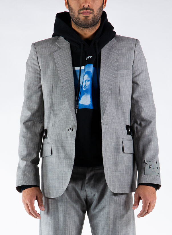 GIACCA UNFINISHED BLAZER, 0600LIGHTGREY, large