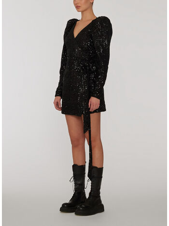 ABITO SEQUINS MINI WRAP, 1000 BLACK, small