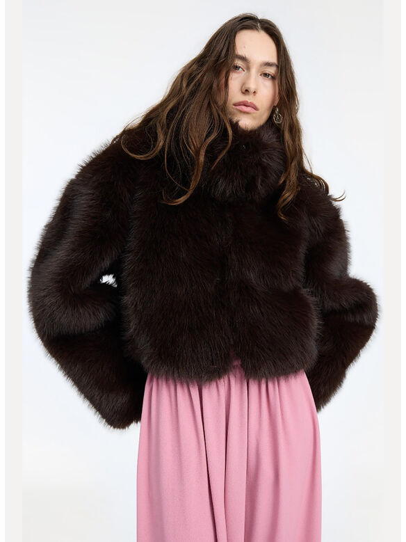 PELLICCIA FAUX FUR CROPPED, 1667 Mol&eacute;, medium