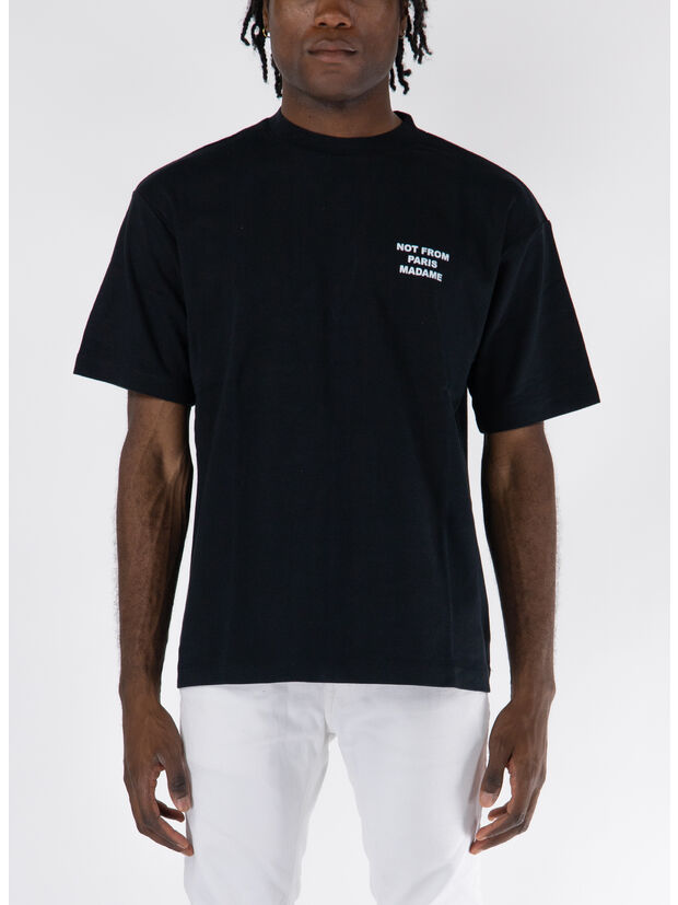T-SHIRT SLOGAN, BL BLACK, large