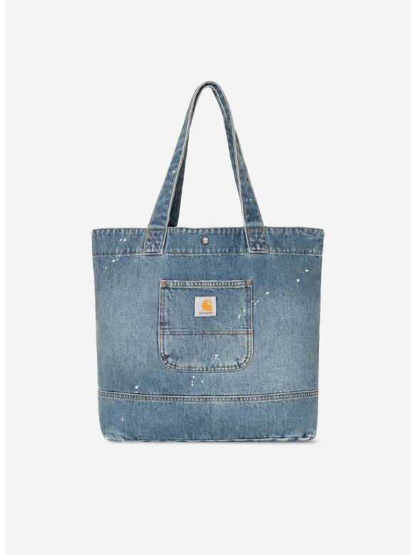 BORSA DENIM, 01EJ Blue, destroy wash, splatter, medium