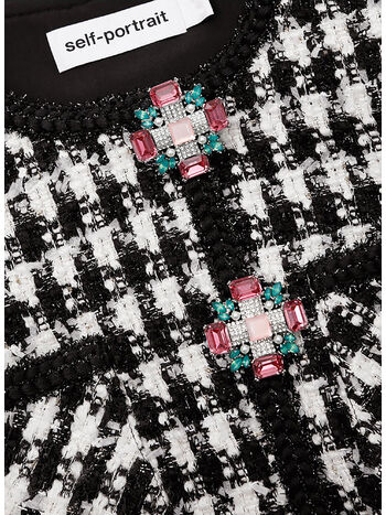 ABITO BLACK CHECK BOUCLE MINI, BLACK, small