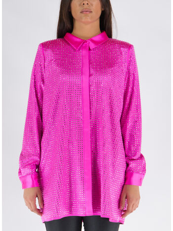 CAMICIA PINK HOT FIX SATIN, PINK, small
