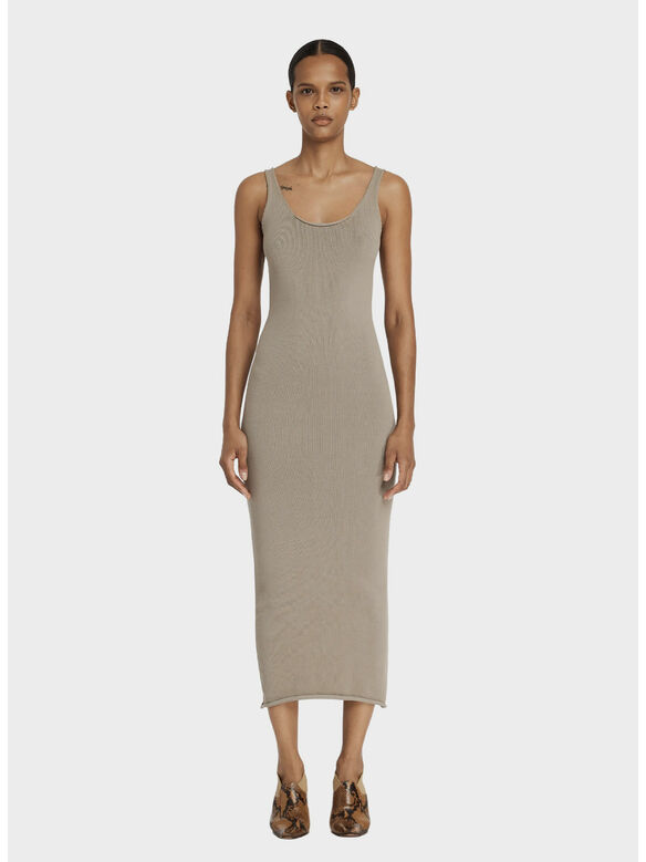 ABITO RAW KNIT MIDI CLAY, 0019 CLAY, medium