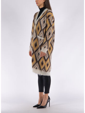 MAXI CARDIGAN IN MAGLIA JACQUARD, 8001, small