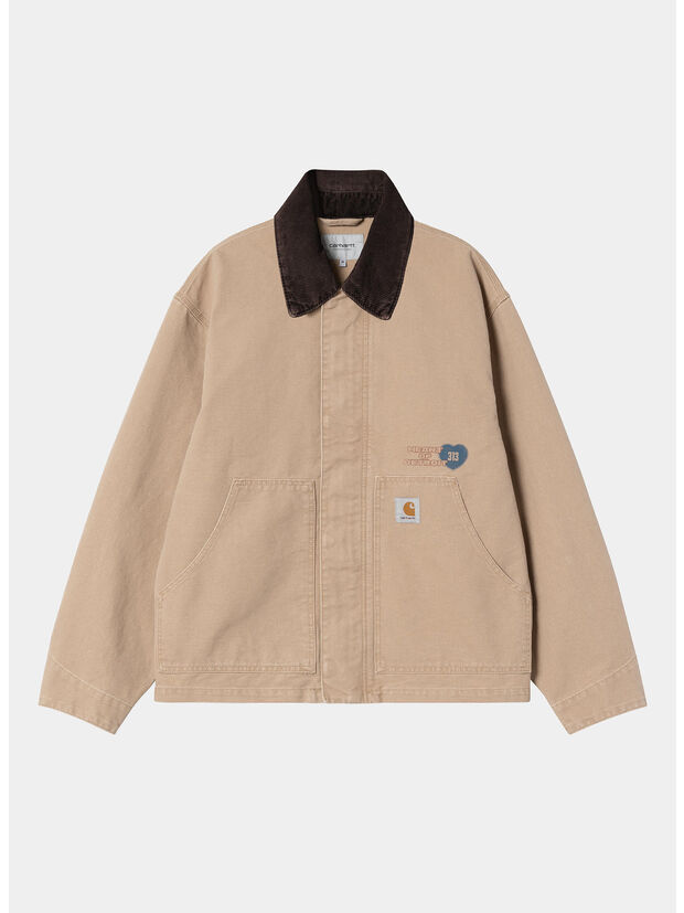 GIUBBOTTO OG ARCAN GRAPHIC, 2N260 DUSTY H BROWN/ TOBACCO HEAVY STONE WASH, large