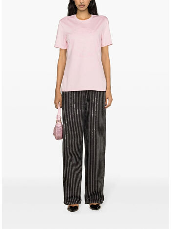 T-SHIRT IN JERSEY WITH LOGO PRINT, 1PR20 PALE PINK, small