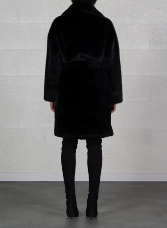 CAPPOTTO CON CINTA, NERO, small