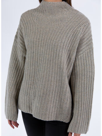 MAGLIONE FUNNEL NECK, GEO MELANGE, small