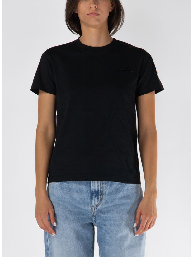 T-SHIRT GIROCOLLO CON PATCH LOGO, 999, large
