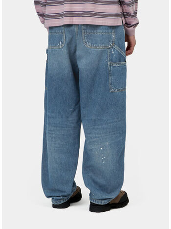PANTALONE SINGLE KNEE, 01EJ Blue, destroy wash, splatter, small