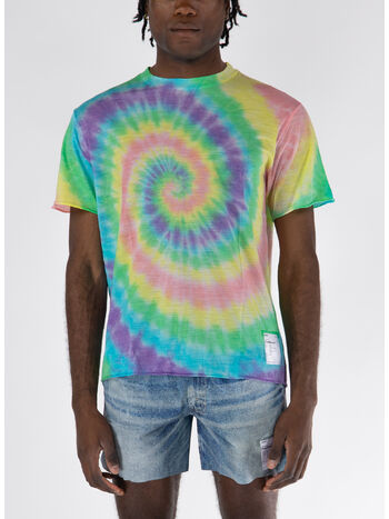 T-SHIRT CLOUD MERINO TEE, TIE-DYE PSYCHEDELIC, small