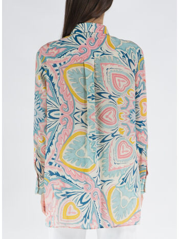 CAMICIA IN SETA, 260 BLU, small